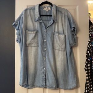 Cloth & Stone for Anthropologie Loredo Chambray Buttondown